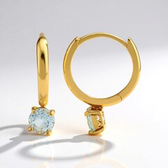 Orecchini in argento con Topazio Blu Cielo