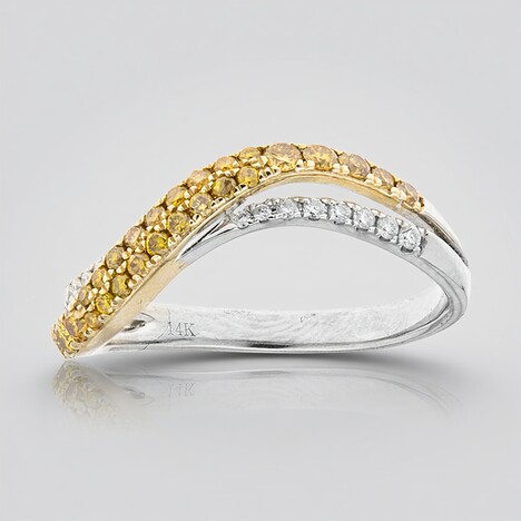 Anello in oro con Diamante Arancione SI2 (CIRARI)