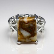 Anello in argento con Quarzo Dinosauro