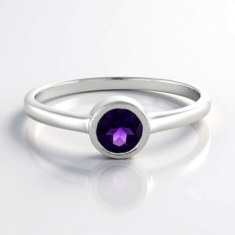 Anello in argento con Ametista