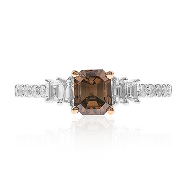 SI2 Schokoladen-Diamant-Goldring (CIRARI)