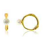 Orecchini in argento con Perla d'Acqua Dolce Bianca (Joias do Paraíso)