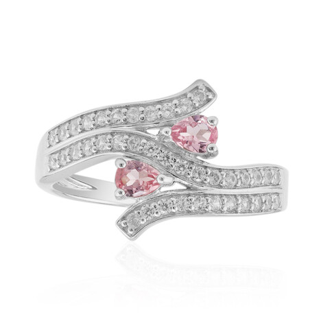 Anello in argento con Tormalina Rosa Nigeriana