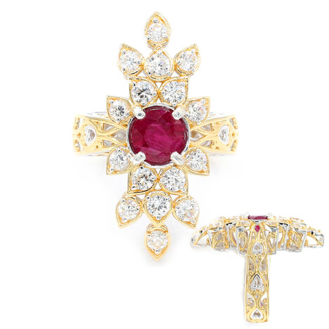 Anillo en plata con Rubelita (Gems en Vogue)