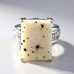 Anello in argento con Agata Glitter