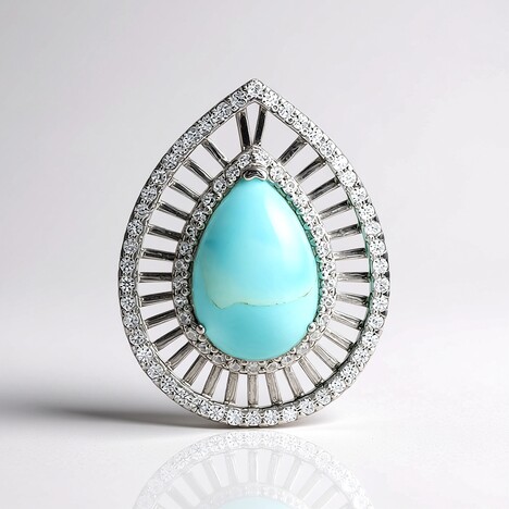 Ciondolo in argento con Larimar (MONOSONO COLLECTION)
