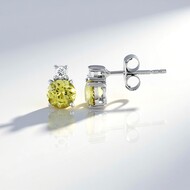 Orecchini in argento con Apatite Dorata