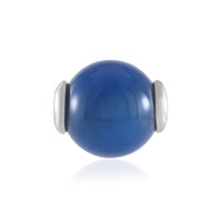 Zilveren hanger met een Blauwe agaat