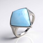 Anello in argento con Larimar
