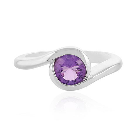 Zilveren ring met een amethist