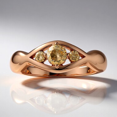 Anello in oro con Diamante Rose de France VS1 di Argyle (Annette)