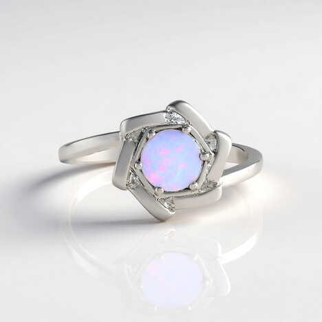 Anello in argento con Opale Australiano