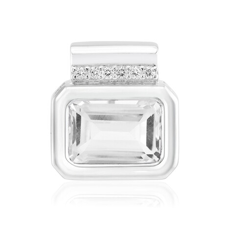 Pendentif en argent et Topaze blanche (MONOSONO COLLECTION)