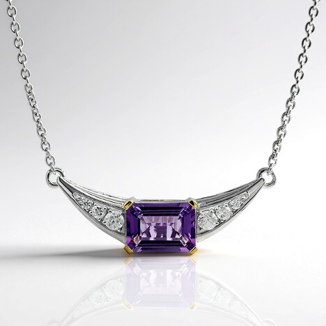 Collana in argento con Ametista (Remy Rotenier)