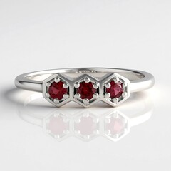 Anello in argento con Spinello Rosso