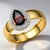 Anello in argento con Granato Mozambico
