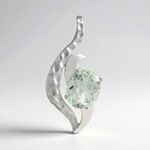Ciondolo in argento con Ametista Verde (Pallanova)