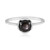 Zilveren ring met een zwarte ster saffier (de Melo Essence)