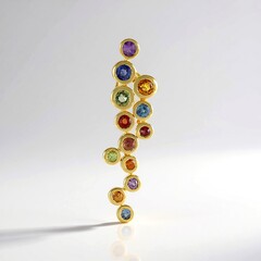 Ciondolo in argento con Zaffiro Fancy