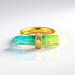 Anello in argento con Quarzo Bicolore (MONOSONO COLLECTION)
