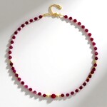 Collana in argento con Agata Rosa (Riya)