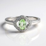 Anello in argento con Tsavorite della Tanzania