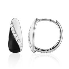 Pendientes en plata con Topacio blanco