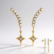 Orecchini in argento con Perla d'Acqua Dolce Argentata