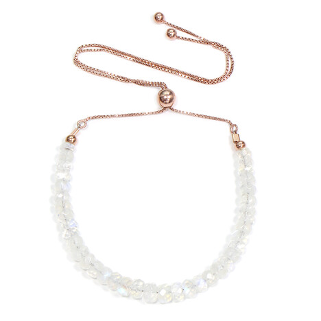 Zilveren armband met regenboog maanstenen