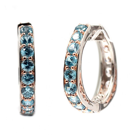 Pendientes en plata con Zircón de Ratanak Kirí (Dallas Prince Designs)