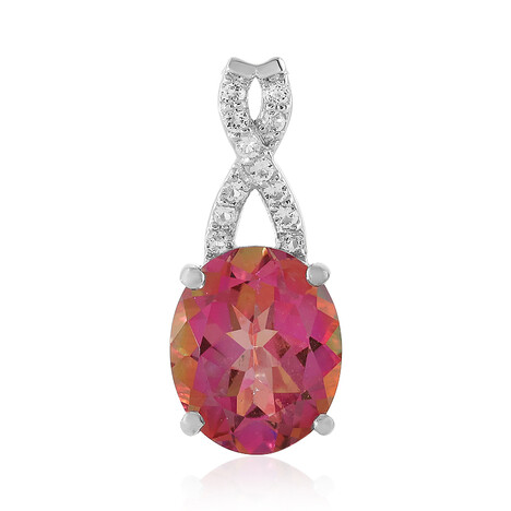 Lotusblüten-Topas-Silberanhänger