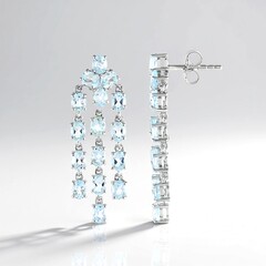 Orecchini in argento con Topazio Blu Cielo