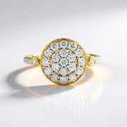 Gouden ring met SI2 (H) Diamanten (de Melo Gold)