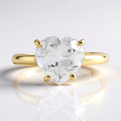 Anello in argento con Quarzo Bianco