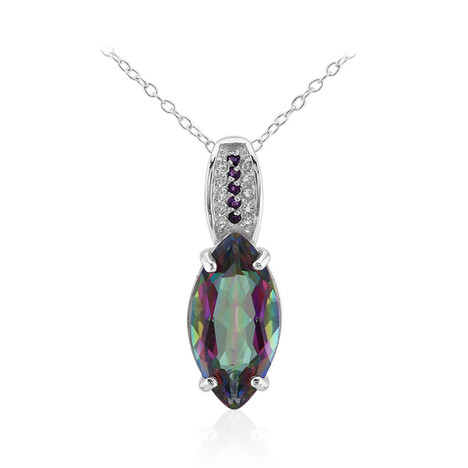 Collar en plata con Cuarzo místico