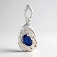 Ciondolo in argento con Cianite del Nepal (Pallanova)