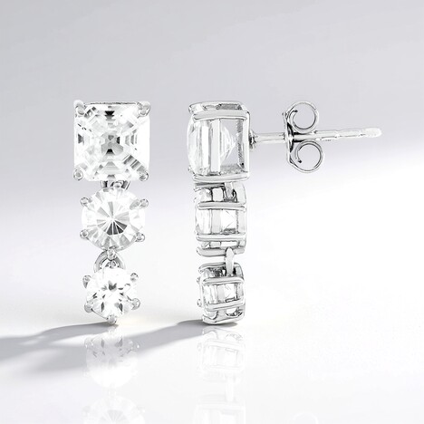 Boucles d'oreilles en argent et Zircon (de Melo Essence)