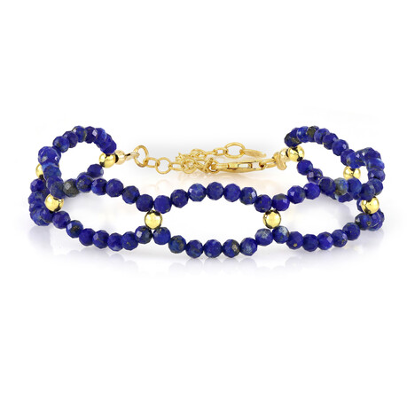Zilveren armband met lapis lazulistenen (Riya)