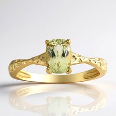 Bague en or et Diaspore à couleur changeante