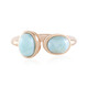 Bague en argent et Larimar (KM by Juwelo)