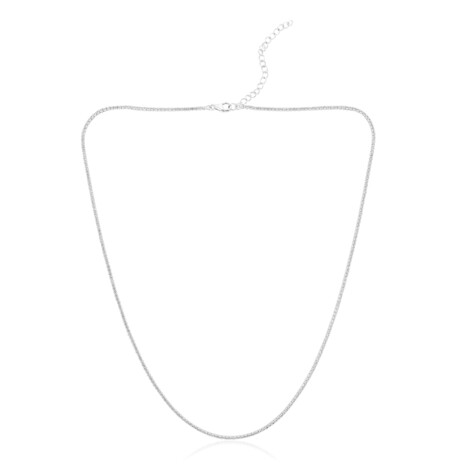 Zilveren halsketting met witte topaasstenen