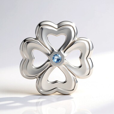 Charm in argento con Topazio Blu Svizzero (Annette)