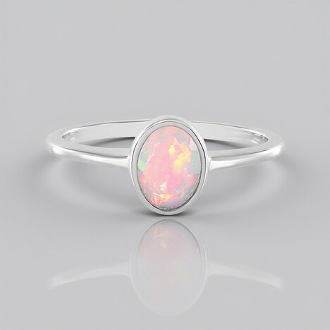 Anello in argento con Opale di Welo