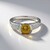 Anello in argento con Zircone Giallo