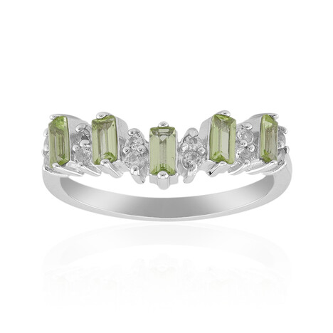 Burmesischer Peridot-Silberring