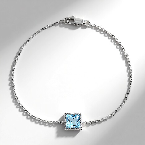 Bracciale in argento con Topazio Blu Cielo