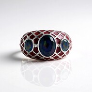 Anello in argento con Opale Mezezo (SAELOCANA)