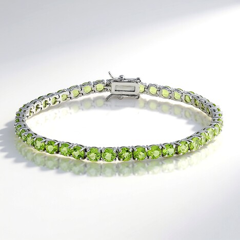 Bracciale in argento con Peridoto della Birmania