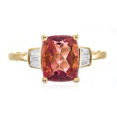 Bague en or et Fluorite rouge (CIRARI)
