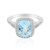 Zilveren ring met een hemel-blauwe topaas